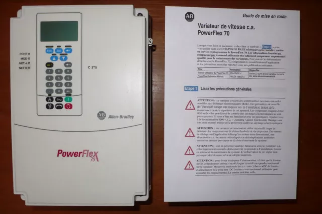 VARIATEUR TRIPHASE 380V 7,5kW FREQU, VITESSE POWERFLEX70 20AC015C3 ALLEN BRADLEY