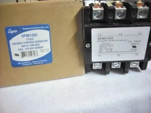 Contactor, 3 Pole, 90 Amp, 120 Volt Coil #DP901203
