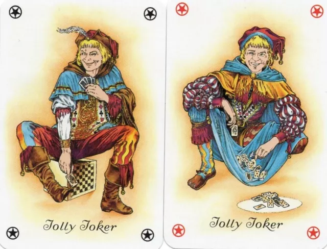 Pair of RARE MODERN "Multi-coloured Jolly Jokers" JOKER Playing Cards #27