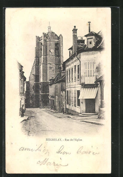 CPA Seignelay, Rue de l´Eglise