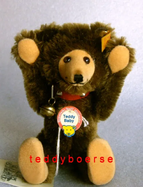 Steiff Teddy • Teddybaby braun 1930 • hist. Miniatur • 16 cm • EAN 029721 • Top