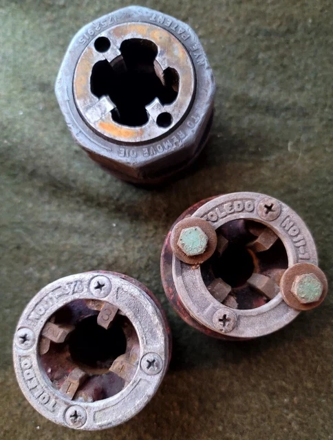 Genuine Toledo No. 11 3/4 Thread Die Head Chaser Threader+ 2 more 