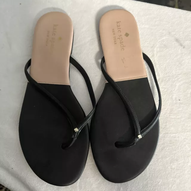 Kate Spade black flip-flops size 8