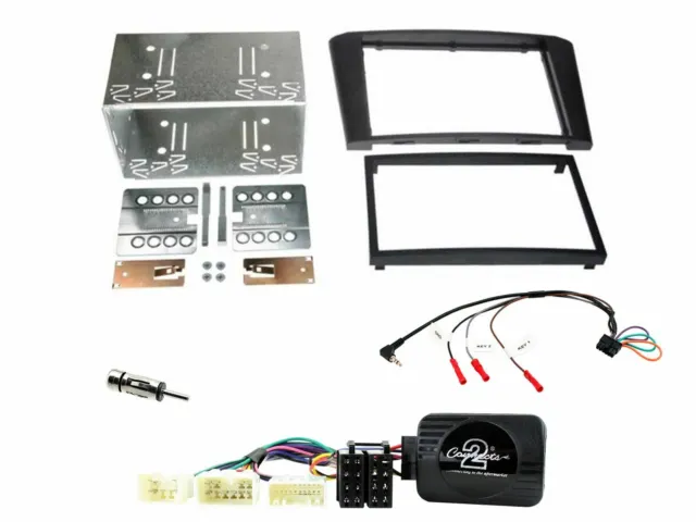 Double Din Stereo Fitting Kit + Steering Controls to fit Toyota Avensis 2003-09