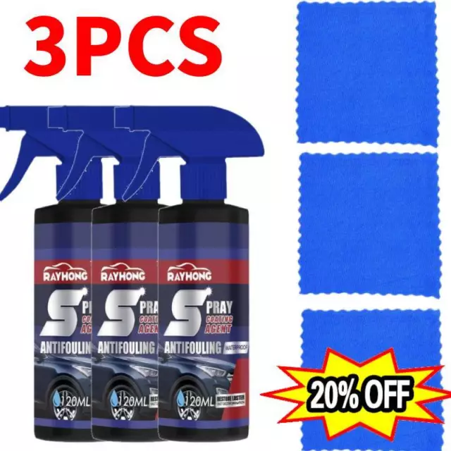 5/3X High Protection Quick Car Coat Ceramic 3 in 1 Coating Spray  Hydrophobic US