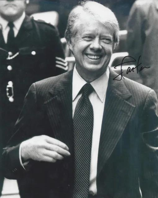 Jimmy Carter autographed autograph signed 8x10 black & white portrait photo JSA