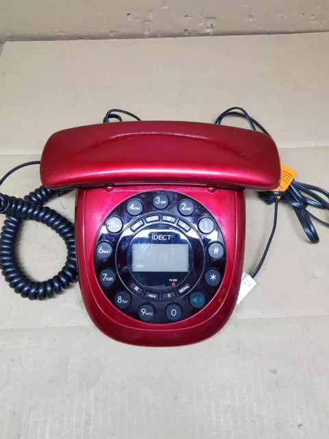 iDECT 10H4618 Carrera Classic Corded Telephone Single – Red