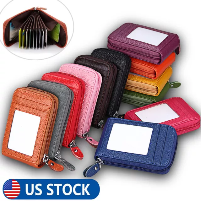 Men's Women's RFID Lock Wallet Credit Card Holder Coin Purse Small Clutch Bag US