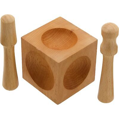 Juego de bloques de formación de humectación de madera de 2" 2 punzones de madera dura herramienta de joyería