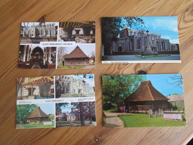 4x Postcard of East Bergholt (Suffolk) Unposted