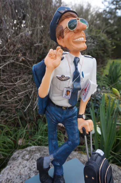 Fo85523  Figurine Metier Le Pilote D Avion  Collection Forchino The Pilot