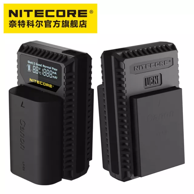 Nitecore UCN1 USB Digital Charger For Canon LP-E6 LP-E6N LP-E8 Camera Batteries 3