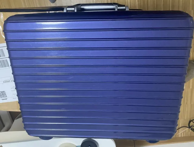 vintage RIMOWA Aktenkoffer Koffer 46x36x15 cm briefcase attache Limbo Blau
