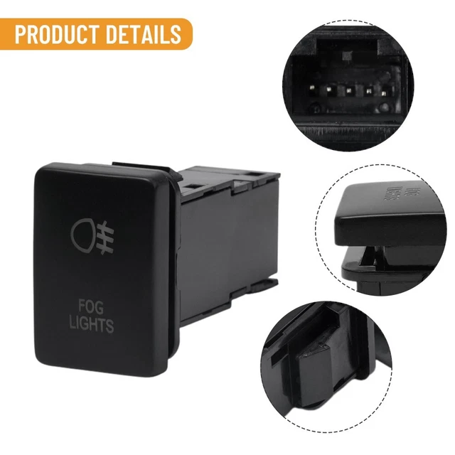 Feux Anti-brouillard LED Pour Toyota Hilux VIGO MK7 (2012-2016) - Kit Complet Avec Interrupteur Et Harnais - Noir