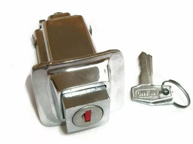 Vespa Chrome Plated Seat Lock With 2 Keys For LML Star Stella PX PE Models