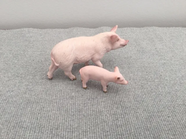 Schleich Sow Pig and Piglet Farm Animals