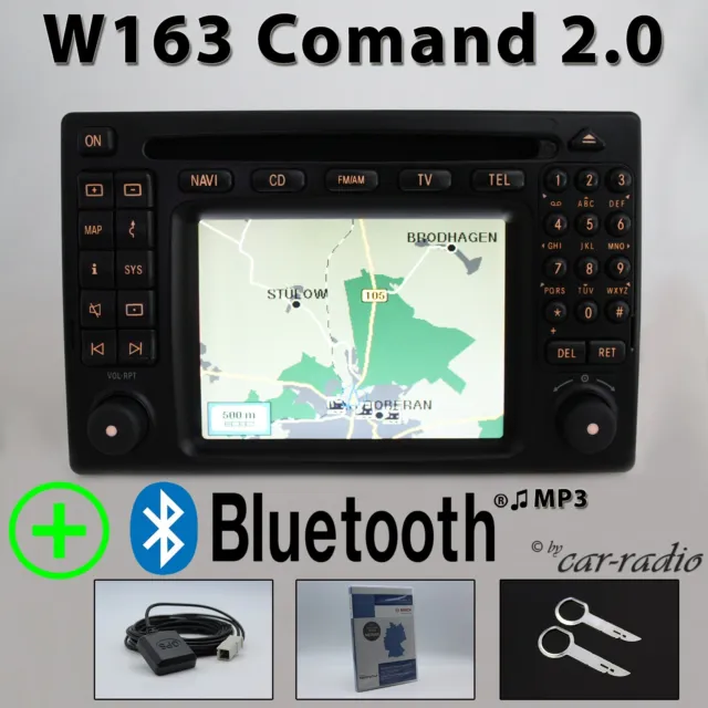 Original Mercedes W163 Comand 2.0 Bluetooth Radio MP3 Navigation A1638203689 SET