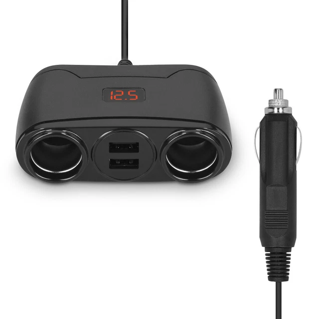 Adaptateur Allume-Cigare avec 2x prise USB - Convertisseur 12V / 24V vers 5V