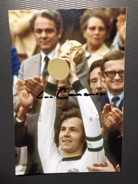 Franz Beckenbauer WM 1974 Foto Original Autogramm