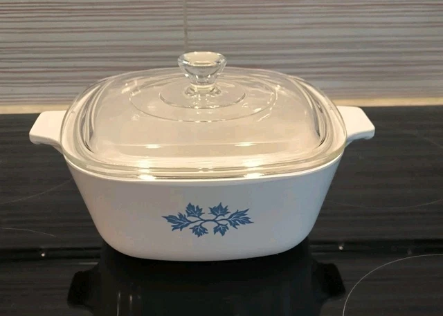 Cocotte Ancienne Pyroflam Carrée – Plat à Four Verre Avec Couvercle