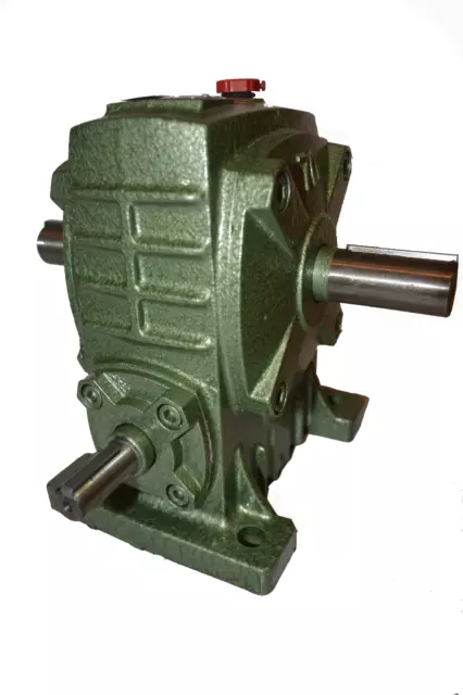 Gearbox Worm Wheel Reducer Type 50 ratio 50:1 reduction with thru shaft output.