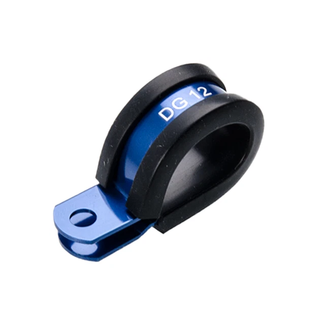 Arlows Aluminium Schlauchhalter Dash 12 / Ø 23,80mm ( Blau, gummiert )