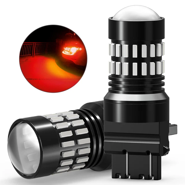 Flash Strobe Red LED Tail Brake Stop Light Bulbs 3157 4157 for Chevy Tahoe 95-14