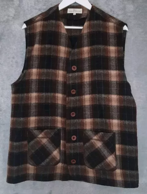 Vintage St Michaels M&S Waistcoat Gilet - Size Large - Pit To Pit 22"