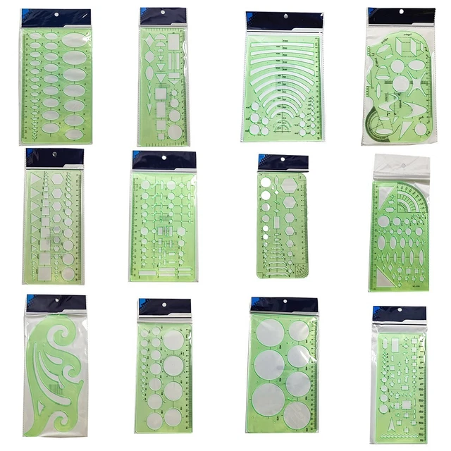 Outil De Dessin De Règle De Gabarit De Dessin - Gabarit En Plastique Soft Gabarit De Cercle Gabarit Hexagonal Conception Graphique