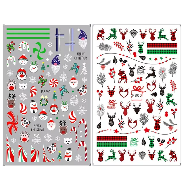 1 Sheets Nail Art Nail Sticker Christmas Water Decal Nail Art Stickers
