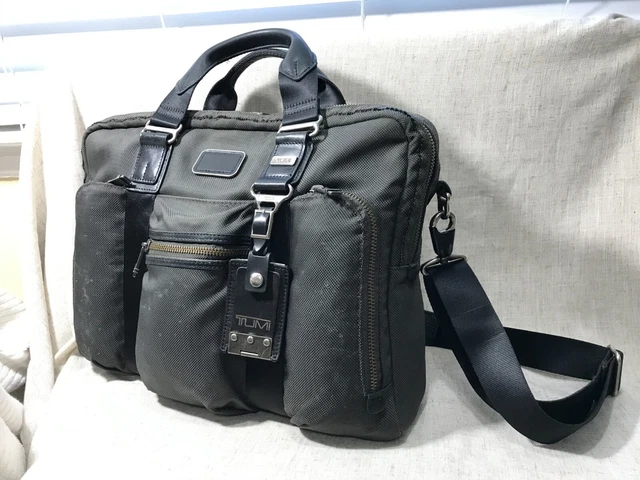 TUMI Alpha Bravo McNair Slim Nylon Leather Laptop Business Briefcase Bag 3