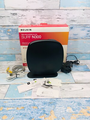 Belkin Surf N300 2.4GHz Router Wireless N 300 Mbps della larghezza di banda ADSL 