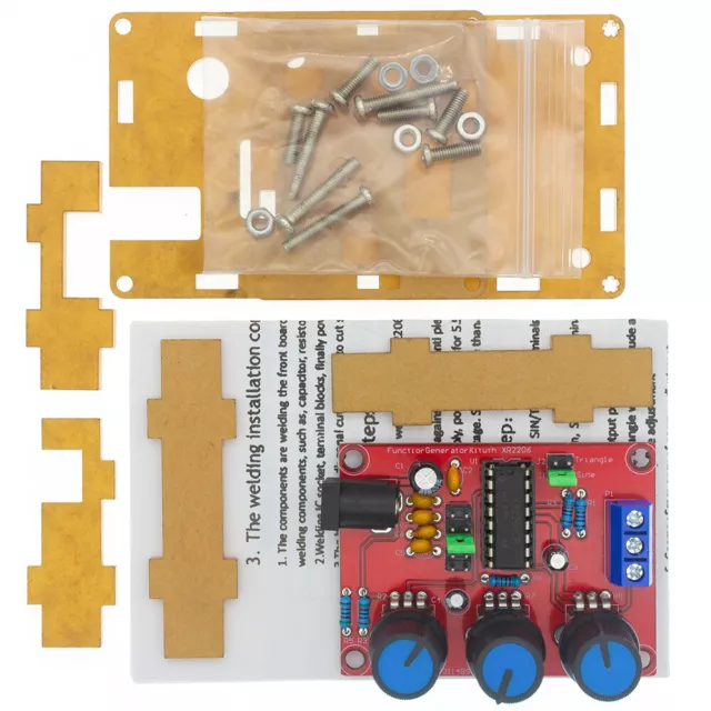 XR2206 Function Signal Generator Welded Assembled Sine Output 1HZ-1MHZ +DIY Case 2