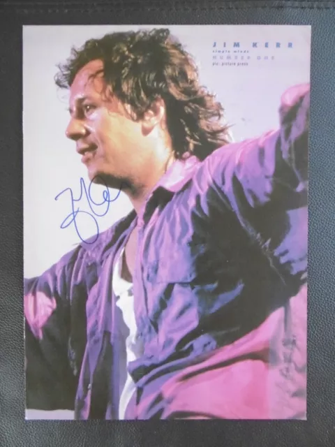 Jim Kerr "Simple Minds" Autogramm signed A4 Magazinbild