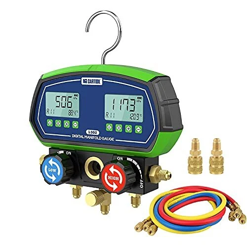 L302 Digital Manifold Gauge Set 2-Valve Refrigerant HVAC Systems Leakage