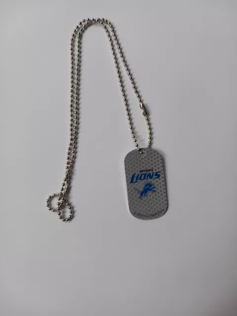 Detroit Lions Anhänger mit Kette / Dog Tag, NFL American Football, Neu