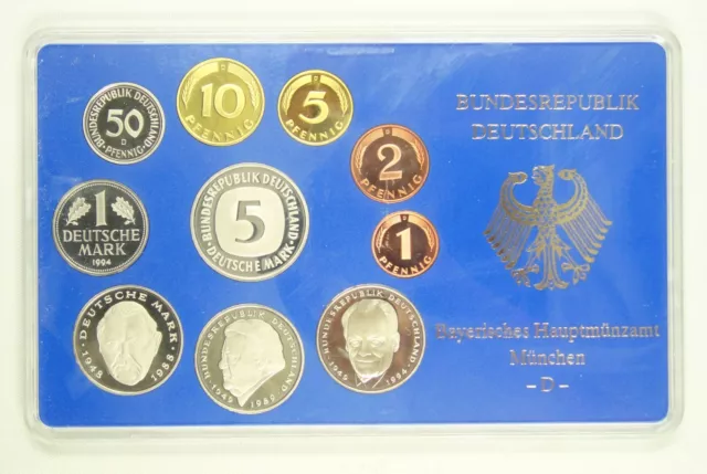 Germany Coins Proof Set of 10 Pieces 1994 D Edition UNC