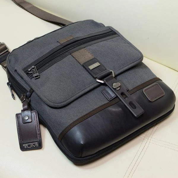 Tumi Alpha Bravo Annapolis Zip Flap Shoulder Bag 11.81x12.59x3.93 in. Gray Used