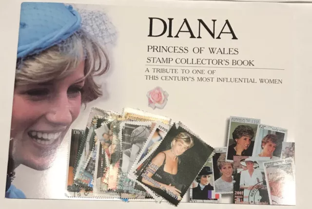 Princess Diana Stamp Album With 50 Stamps