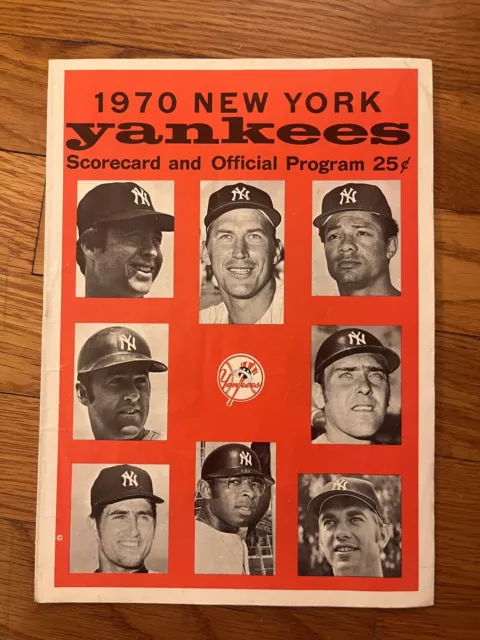 1970 New York Yankees Scorecard and Official Program vs Chicago White Sox SCORED