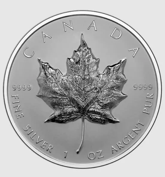 Canada 2022 1oz $20 Fine Silver Coin – Ultra-High Relief Silver Maple Leaf .9999