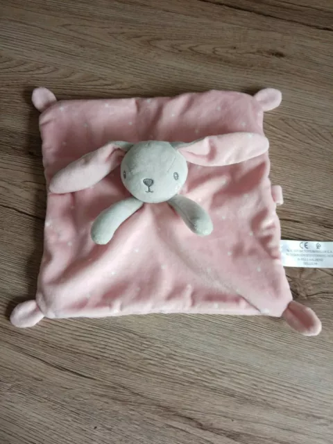 Doudou Plat Lapin Gris Simba Toys Benelux Etoile Rose