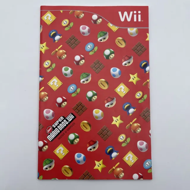 Notice Livret Mode D’emploi Du Jeu Nintendo Wii New Super Mario Bros