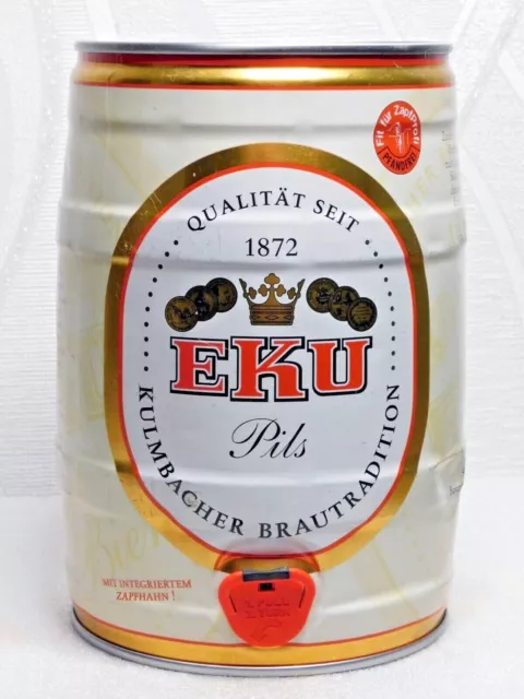 Empty Beer Barrel EKU Keg Galon Barrel 5L Germany 2010 OPEN NO ALCOHOL INSIDE!