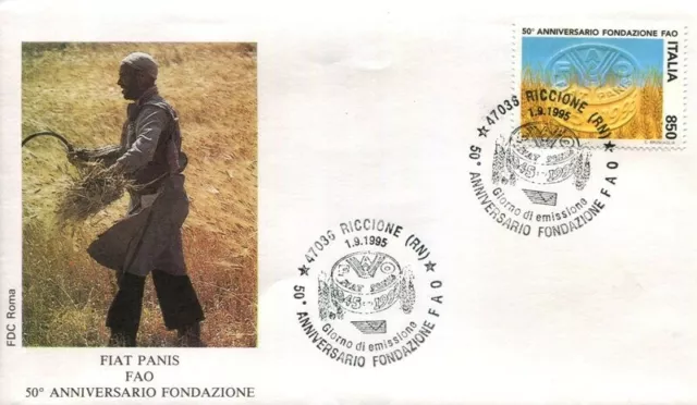 1995 ITALIA - FDC Roma - 50° ANNIVERSARIO FONDAZIONE FAO  