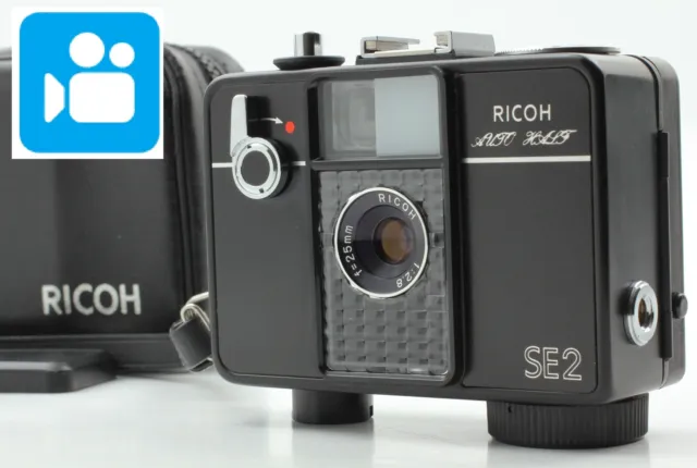 🎦VIDEO👀[Near MINT] Ricoh Auto Half SE2 Black Half Frame Film 35mm Camera JAPAN