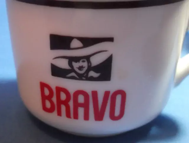 4xBravo Greek Coffee Company publicité vintage Petite tasse à expresso en... 2
