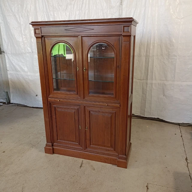 Mobile bar in stile - Struttura in Legno con ante in Vetro Molato - Italia