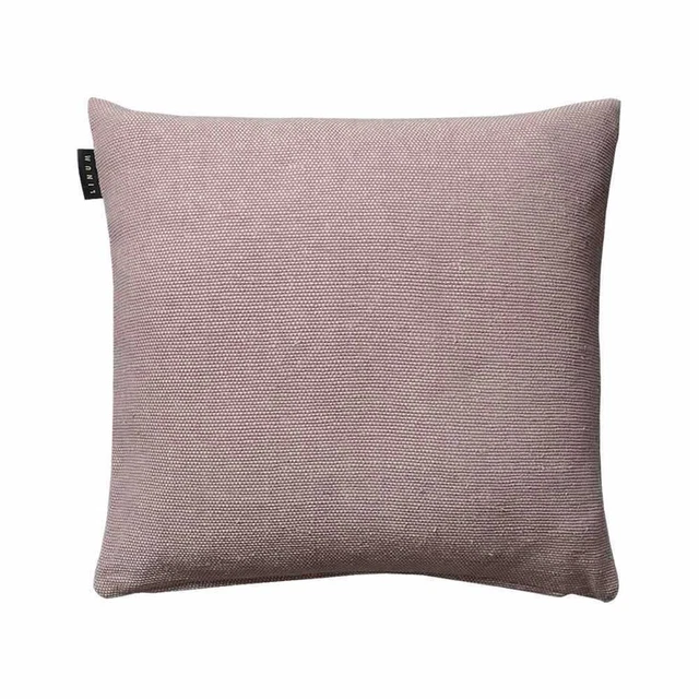Funda de cojín de algodón Linum Uni Drop negra 50x50 cm