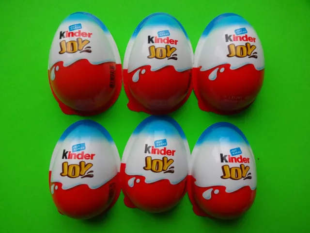 Material de manualidades / 6 huevos Joy para niños / mitades vacías / motivo superior azul
